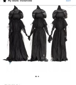 Set of 3 Halloween Witch Figures