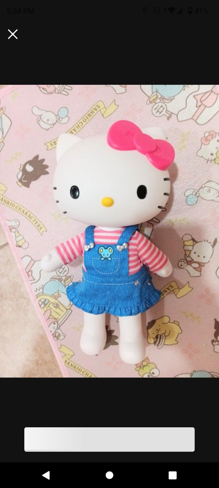 Hello Kitty Vinyl  Doll 13 Inches With Vintage Joey  Outfit Hard To Find 