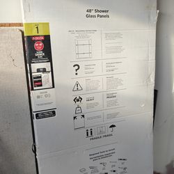 48 inch tempered class shower door