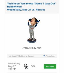 Rockies vs Dodgers Tickets