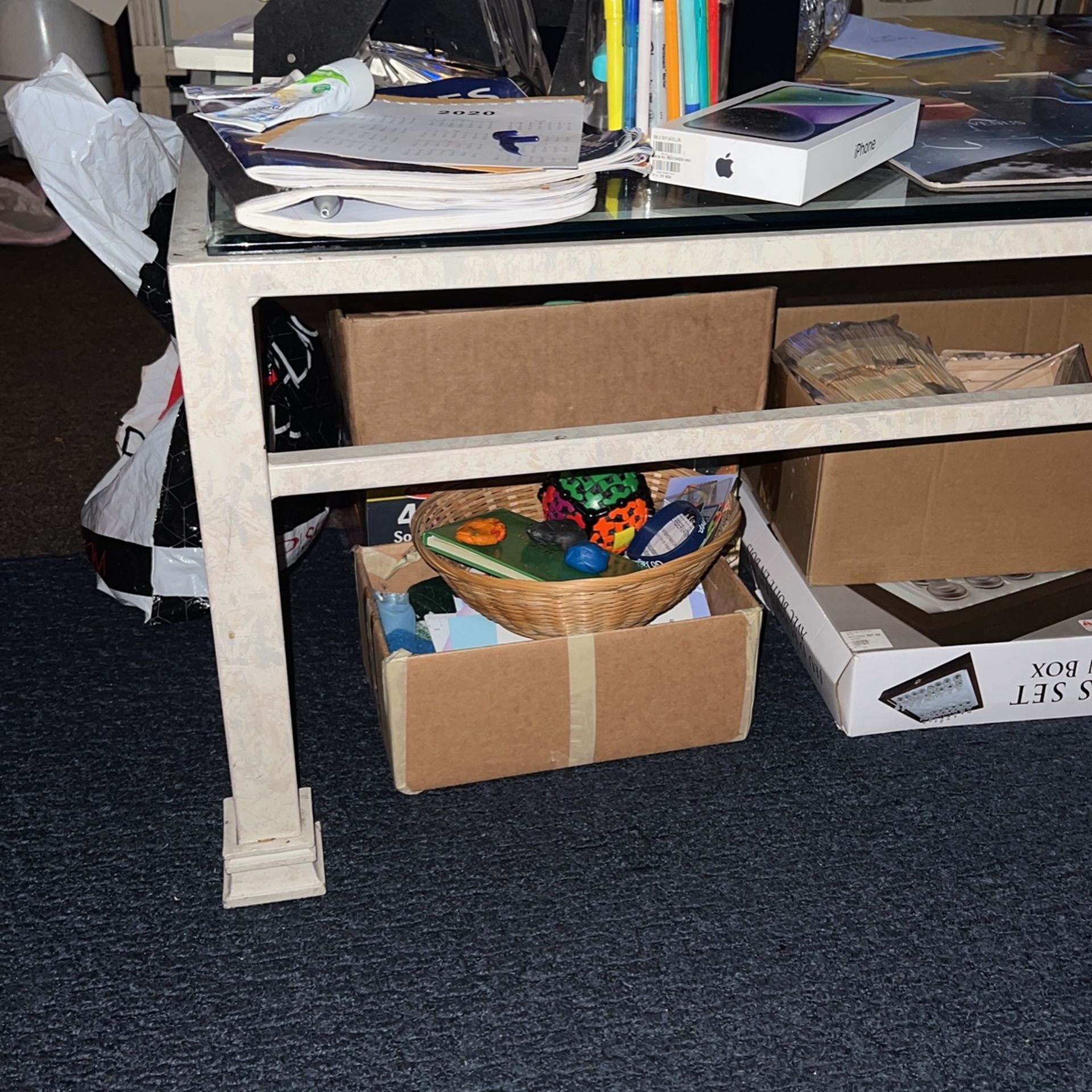 Marble And Glass Table 