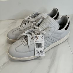 Adidas Samba Men's Golf Shoes 'Grey One' - Size 12