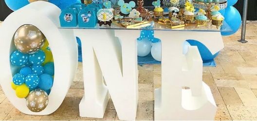 Large “ONE” Foam Letters – Event/Party Prop –