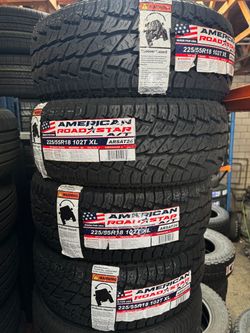 225/55r18 american at installation and balance include