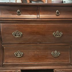 Solid Oak Dresser And Nightstand 