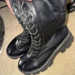Black Combat Boots 
