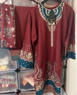 Heera’s Luxury Pret Embroidered Pakistani Set brand new