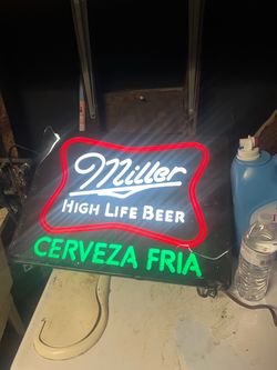 Sign de cerveza- miller light sign