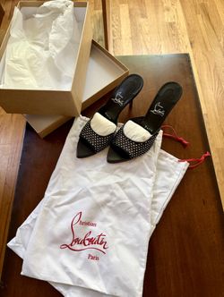 Christian Louboutin Apostropha Black Mesh and Strass