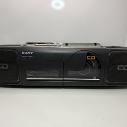 Sony CFD-64 CD Radio Cassette-Corder Boombox – 1989 Vintage – Works Great (Tape Not Working)