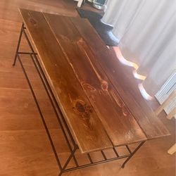 Wood coffee table