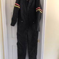 Vintage Wheels of Man FOX POINT Black Motorcycle Suit Coveralls Men’s Large