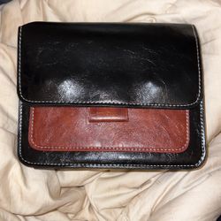 Vintage Colorblock Square Shoulder Bag