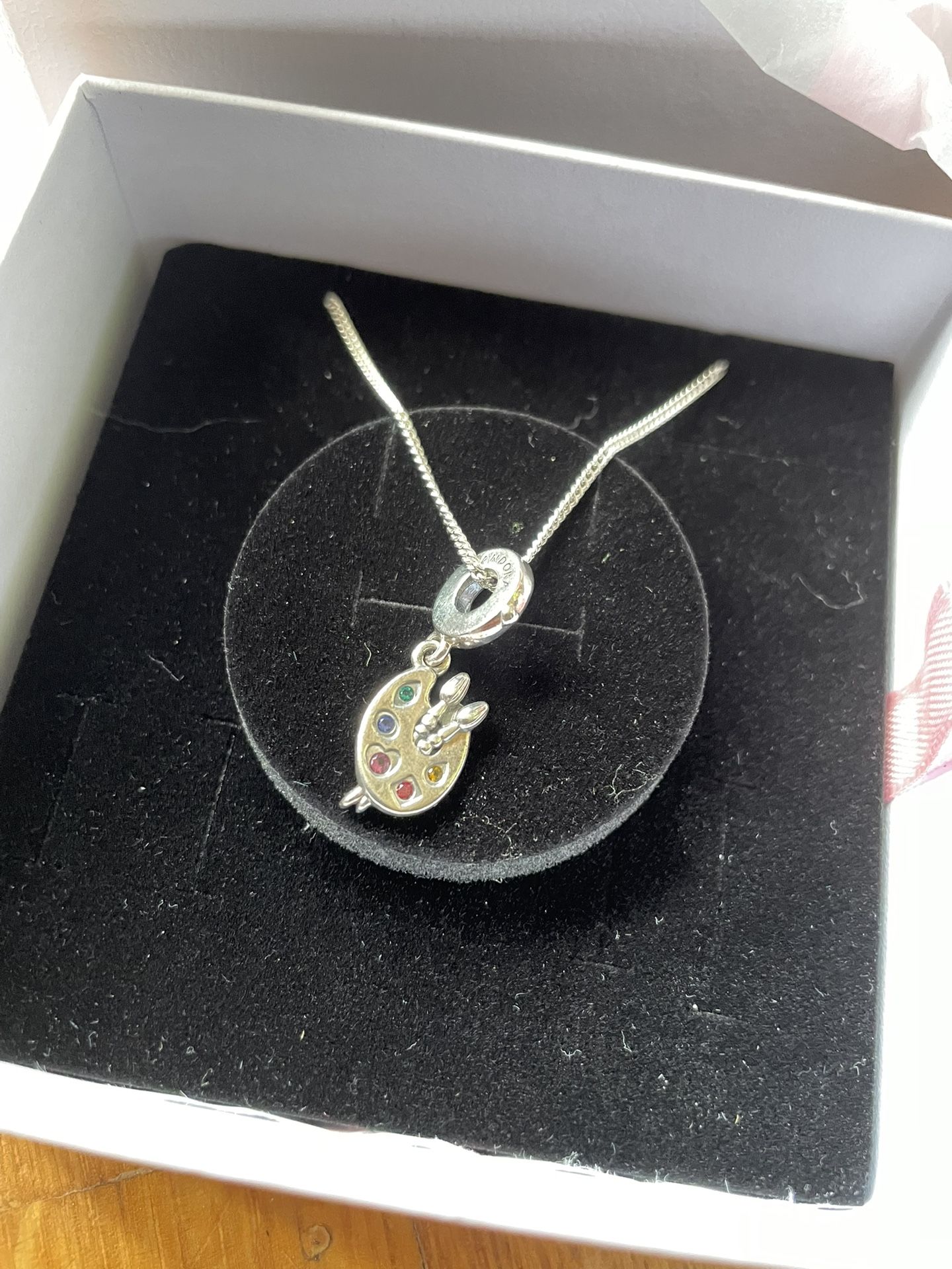 Pandora Artist pallet Charm Necklace