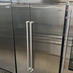 SUB ZERO 42”WIDE BUILT IN SIDE BY SIDE REFRIGERATOR 