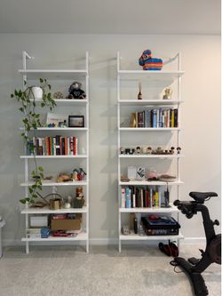CB2 Stairway 96” Wall mount Bookcase X 2