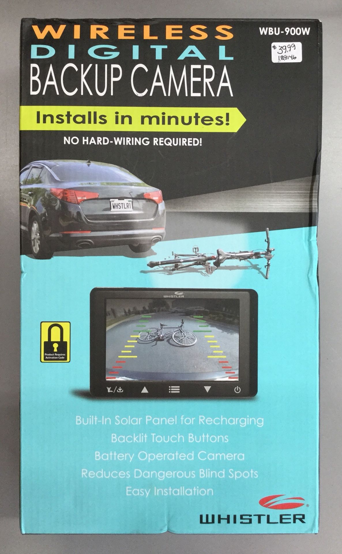 Whistler Wireless Digital Backup Vehicle Rear Camera (WBU-900W)