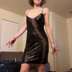 Black Sequence Dress