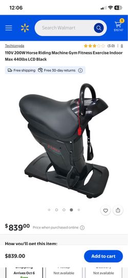 Horse Riding Machine Gym Fitness Exercise Indoor Max 440lbs LCD Black