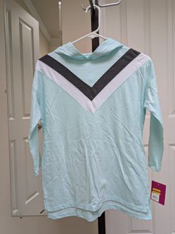 New 3/4 Sleeve Chevron Hoodie Girl Size XL (14/16)