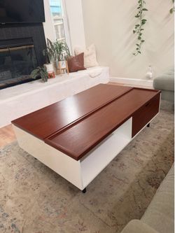 Lift top mid century modern coffee table