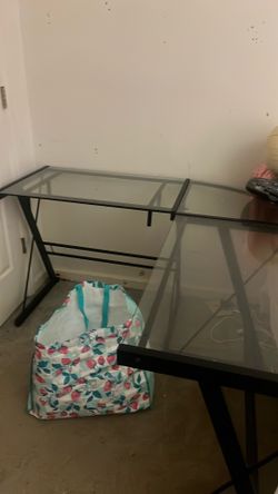 Glass desk