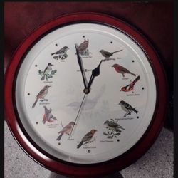 Howard Miller Wild Songbird Wall Clock, Chimes,  Plastic Frame
