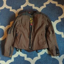 Street And Steel Women's Motorcycle Jacket brown Large