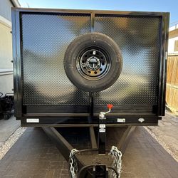 New 8x4x12 Scissor Lift Hydraulic Dump Trailer with Ramps 💪🏻
