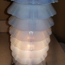 Vintage Custom Made Milk Glass Bowl Lamp