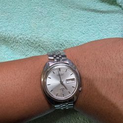 1971 Seiko Automatic DX 25 Jewel Silver Dial 6106-6003 Men's 36mm vintage watch 