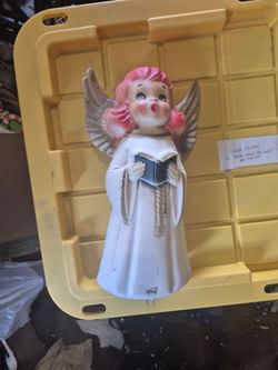 Vintage 1960s Lidco Christmas Blow Mold Choir Angel Girl 13" Light Up Decor