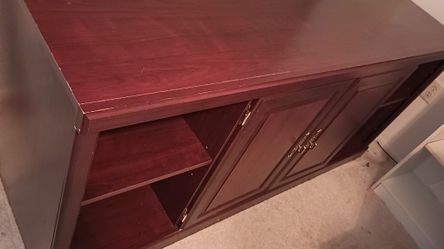 Cherry Wood TV Stand Entertainment Center