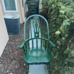 Clean Green Wooden Chair