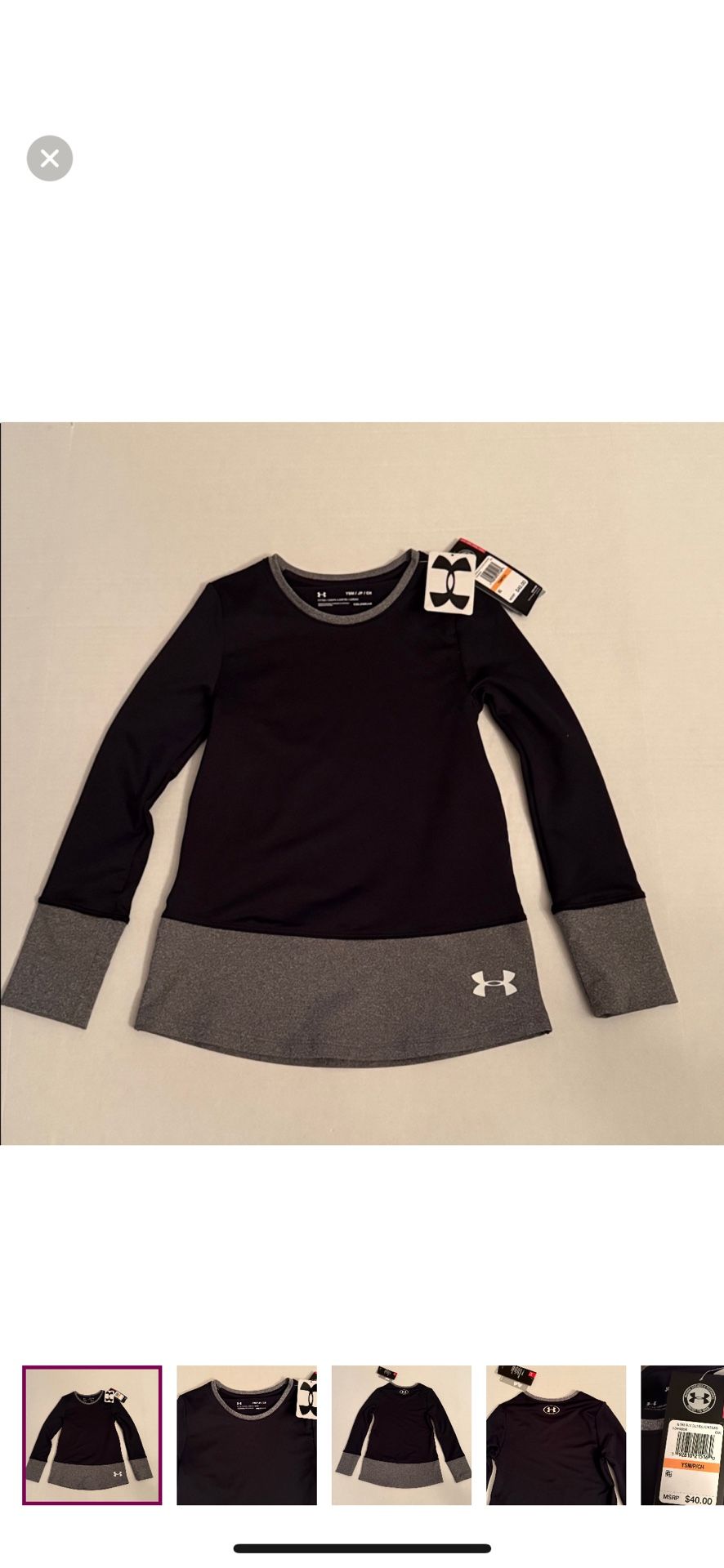 Under Armour Black And Gray Neck Shirt