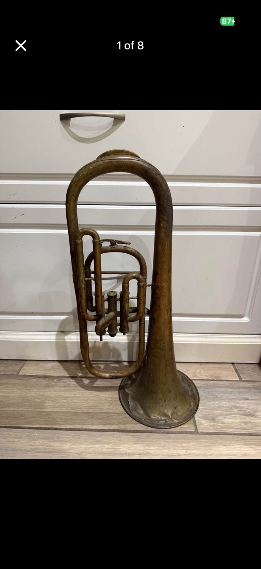 Antique Lyon and Healy silver piston Chicago trumpet