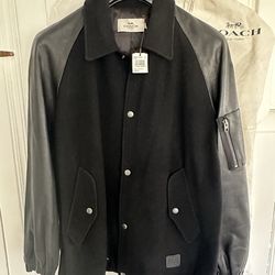 Coach Jacket XL ‘black’ - unisex - Authentic/Genuine leather. Bomber style.
