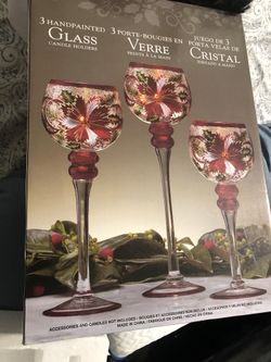 candle holders 3pice set new