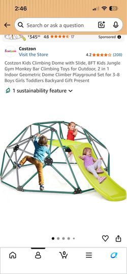 Jungle gym and slide combo