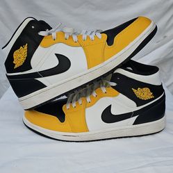 Jordan Air Jordan 1 Mid Yellow Ochre DQ8426-701 Men's Mid Top Lace-Up Sneaker size 19.5M