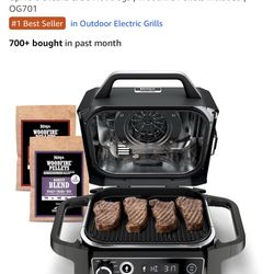 Ninja | Woodfire Series | 7-in-1 (Grill, BBQ, Roast, Air Fry, Dehydrate, Broil, Smoke) | Portable & Weather Resistant | Cook Up To 6 Steaks & 30 Hot D