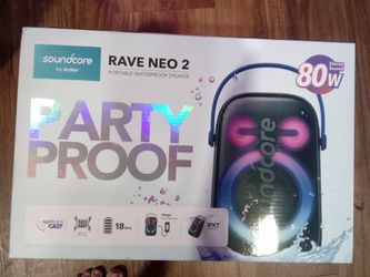Brand New Soundcore Rave Neo 2 Party Proof Speaker