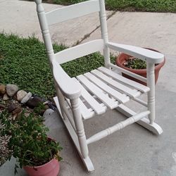 Child's Rocking Chair In White