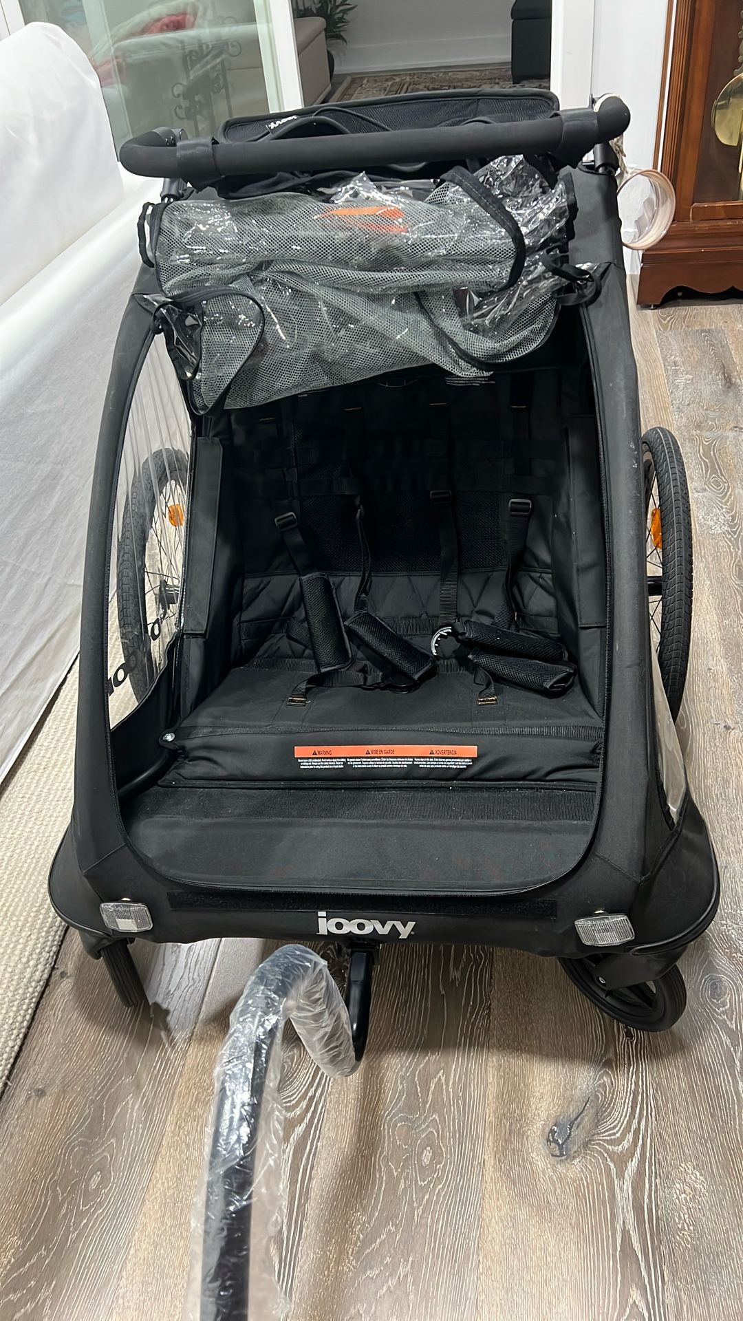 Joovy Cocoon X2 Stroller Bike Trailer For Toddlers