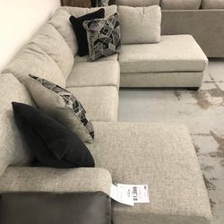🍄 Megginson 2-Piece Sectional With Chaise | Sectional-Beige | Recliner Sofa | Leather Recliner | Loveseat | Couch | Sofa | Sleeper| Living Room 