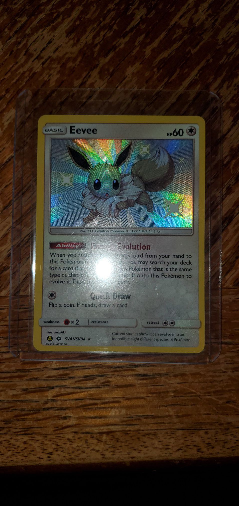 Eevee Pokemon Card Hidden Fates SV41/SV94 Mint