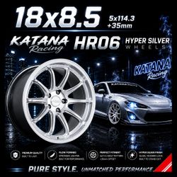 🔥 Katana Racing HR06 Hyper Silver Wheels – 18x8.5 | 5x114.3 | +35mm 🔥
