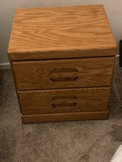 Solid oak nightstands