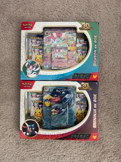 Pokemon 30th Anniversary Ex boxes Sylveon & Greninja
