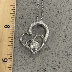 moissanite heart pendant 
